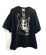 Fender Guitar Big Logo Graphic Short Sleeve Black T-Shirt Men&#39;s Size 2XL - €24,71 EUR