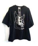 Fender Guitar Big Logo Graphic Short Sleeve Black T-Shirt Men&#39;s Size 2XL - £22.37 GBP