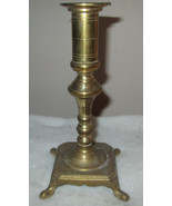 Vintage Brass Candlestick Holders made in India square Footed Base 7.25”... - $21.89 CAD