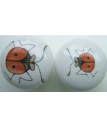 Ceramic Cabinet Knobs Knob 2 Ladybug Lady Bug INSECT - £6.22 GBP