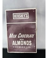 Vintage Hershey&#39;s Milk Chocolate with Almonds Box Candy Bar Advertising - $285.59 MXN