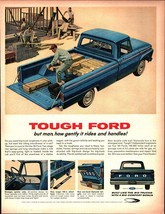 1964 Ford Pickup Truck Ad  Tough Gently it Rides Handle vintage nostalgi... - $24.11