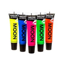 Moon Glow Neon UV Lip Gloss - Set of 5 - Scented and glows brightly unde... - $43.00