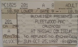 Fleetwood Mac Stevie Nicks / Cruzados - Vintage Oct 25 1987 Concert Ticket Stub - £7.99 GBP