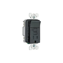 P&S 1595-2SWTBKCC4 GFCI Receptacle 2 Single Pole Switches 15A 120/125V, Black - $34.21