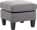 Glory Furniture Ottoman Gray Faux Leather - $245.99