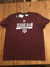 NWT $50 Texas A&amp;M Aggies adidas training tee t-shirt mens S/small - $18.99