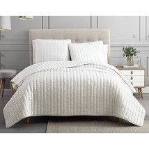 81915 Moonstone Queen Size Bed Comforter Set, Ivory - 3 Piece - $40.91