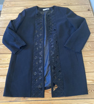 Tahari Women’s Open Front Cardigan blazer Size 18 Black EG - $19.70