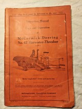 Orig 1940 McCORMICK-DEERING No 42 HARVESTER-THRESHER Owners Instruction ... - $18.69