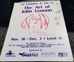 An Exhibition &amp; Sale of the Art of John Lennon Poster Boston 1994 Bag On... - £38.02 GBP