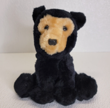 Dakin 1976 Vintage Black Bear Plush Sitting 8&quot; Stuffed Animal Nutshell Filled - £16.27 GBP