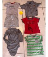 Baby Boy Clothes Lot Size 12M / 1Y – Mixed Tops, Shorts &amp; Bodysuit, Spid... - $227.83 MXN