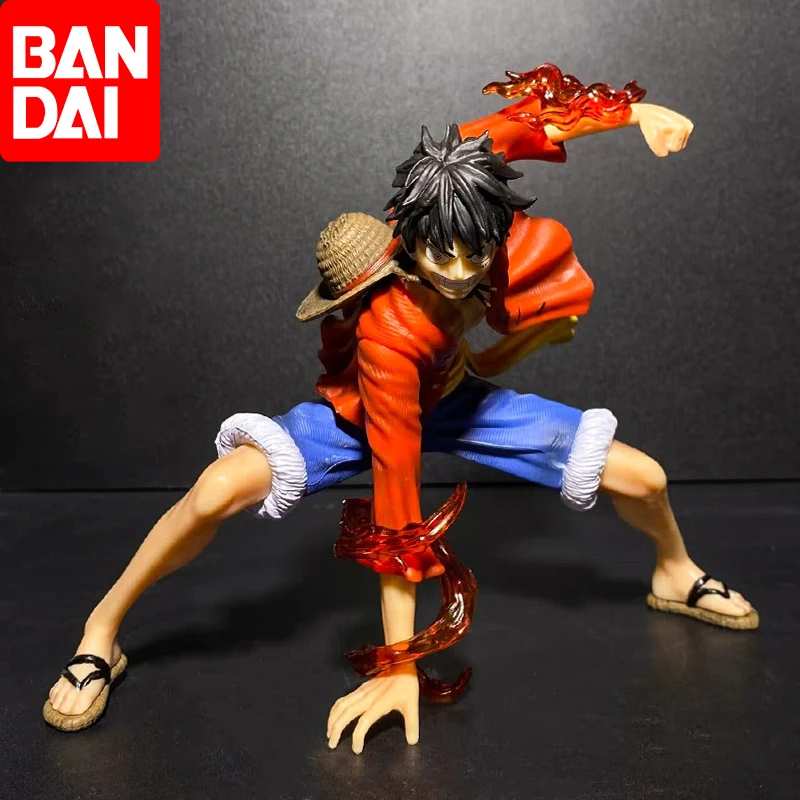 BANDAI One Piece Luffy Figures Monkey D. Luffy Battle Style Action Figures Anime - £17.60 GBP