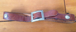 GAP Western Squash Blossom Cowgirl Chunky Metal Buckle Leather Belt Wome... - £31.92 GBP
