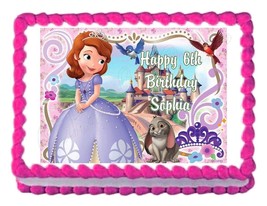 SOFIA the first princess party decoration cake topper cake image frosting sheet - £7.96 GBP