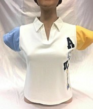 Women&#39;s Azzure White | Lt.Blue | Yellow Polo Shirt - £41.08 GBP