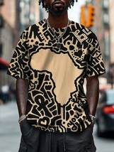 Men&#39;s Black Pride African Print Drop Shoulder Casual T-Shirt - $18.99