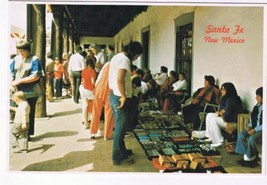 New Mexico Postcard Santa Fe Indians Selling Handmade Good Governor&#39;s Pa... - $4.94