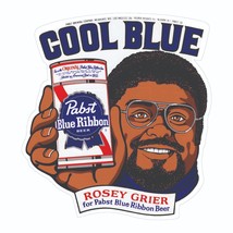 Pabst Blue Ribbon Rosey Grier Cool Blue Decal / Bumper Sticker - £2.80 GBP+