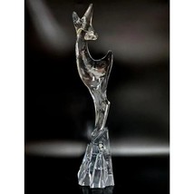 Daum France Crystal Large Sculpture Doe In Mountain Rock 19&quot; New Still W/ Label - £477.74 GBP