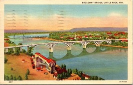 Arkansas Little Rock Broadway Bridge Posted 1941 Sioux City Iowa VTG Pos... - £7.49 GBP