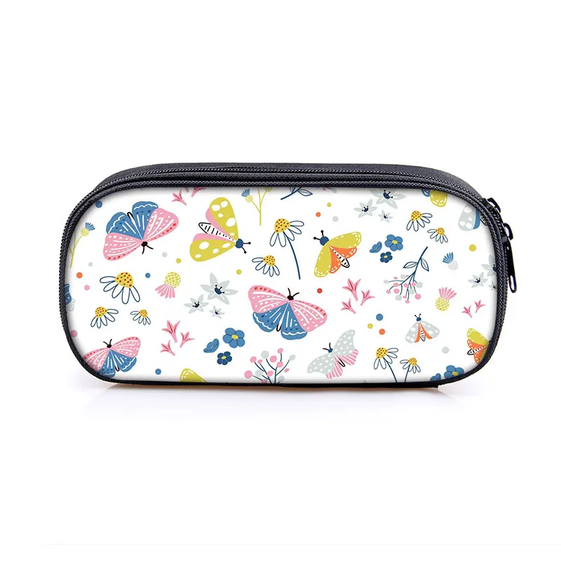 Cute Insects Print Cosmetic Case Pencil Bag Women Makeup Bags  fly Honey Pen Box - $58.19