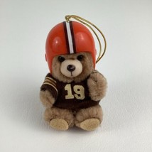 Russ Cleveland Browns Bernie Kosar Bear Mini 3&quot; Plush Ornament Football ... - $67.48 CAD