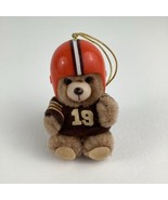 Russ Cleveland Browns Bernie Kosar Bear Mini 3&quot; Plush Ornament Football ... - $67.62 CAD