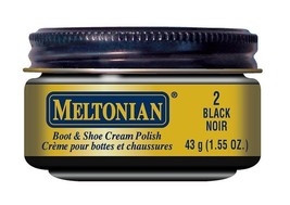 Black Color (002) Boot &amp; Shoe Cream Polish Leather Conditioner Exotic Meltonian - £118.10 GBP