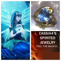 Haunted RING NEW YEAR AHEAD BLUE FAIRY SPIRIT VESSEL MAGICK WITCH CASSIA4 - £71.59 GBP