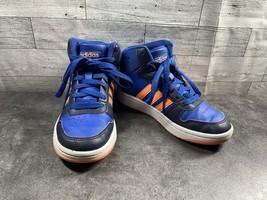Adidas Sneakers Youth Kids Boys 1Y Hoops Mid 2.0 Shoes Blue Orange Baske... - $514.50 MXN