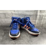 Adidas Sneakers Youth Kids Boys 1Y Hoops Mid 2.0 Shoes Blue Orange Baske... - $38.64 CAD