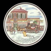 Vernon Kilns Bits Of Old England No. 9 Golden Spur Coach Charger Chop Plate 14&quot; - $58.91