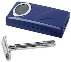 Shaving Factory Double Edge Safety Razor + Travel Case - $9.99