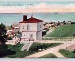 Vieux Bloc Maison Mackinac Île Michigan Mi Unp DB Carte Postale G16 - $4.04