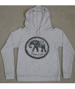 G MINI GRAY ELEPHANT HOODIE SAYS FOREVER YOUNG WILD FREE PEACE FOREVER S... - $10.88
