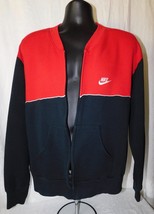 Nike Men&#39;s Black Red Fleece Zip Up Jacket Nike Swoosh Athletic Size: XL - $21.49