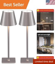 Modern 2-Pack Cordless Table Lamps - Dimmable LED, Perfect for Home or O... - $57.00