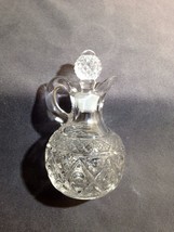 Imperial Glass 160-116 CAPE COD Diamond Star Clear Cruet 3 1/2&quot; Tall w S... - $9.99