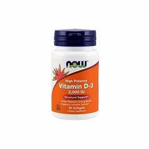 NOW Supplements, Vitamin D-3 2,000 IU, High Potency, Structural Support*, 30 ... - £5.72 GBP