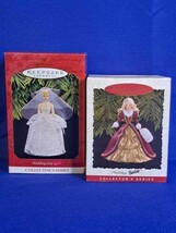 Hallmark Keepsake Ornaments Lot Of 2 - 97 Wedding Day Barbie &amp; 96 Holiday Barbie - £16.90 GBP