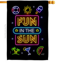 Neon Fun in the Sun - Impressions Decorative House Flag H137536-BO - £30.01 GBP