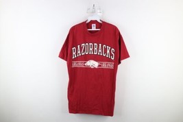 Vtg 90s Mens L Faded Spell Out University of Arkansas Short Sleeve T-Shirt USA - £35.87 GBP