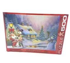 EuroGraphics Home For Christmas Jigsaw Puzzle 500 Pieces NEW Santa Snowm... - $29.60