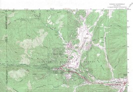 Ruidoso Quadrangle New Mexico 1982 USGS Topo Map 7.5 Minute Topographic - $23.99