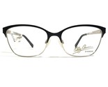 Oleg Cassini OCOV473 001 Brille Rahmen Schwarz Silber Cat Eye 54-16-140 - £26.00 GBP