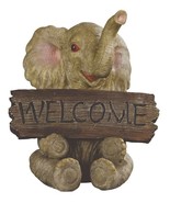 Jungle Wildlife Welcome Safari Savanna Elephant Calf with Trunk Up Figurine - $31.42 CAD
