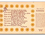 The Call of Kansas Poem KS DB Postcard W3 - £5.49 GBP