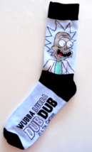 NEW 1 PAIR RICK AND MORTY WUBBA LUBBA DUB DUB SOCKS BLACK &amp; BLUE SHOE SI... - $12.66
